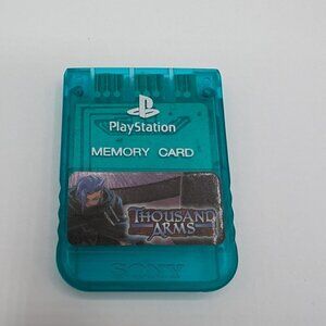 Playstation 1 Memory Card Clear Green PS1 SCPH-1020 1MB